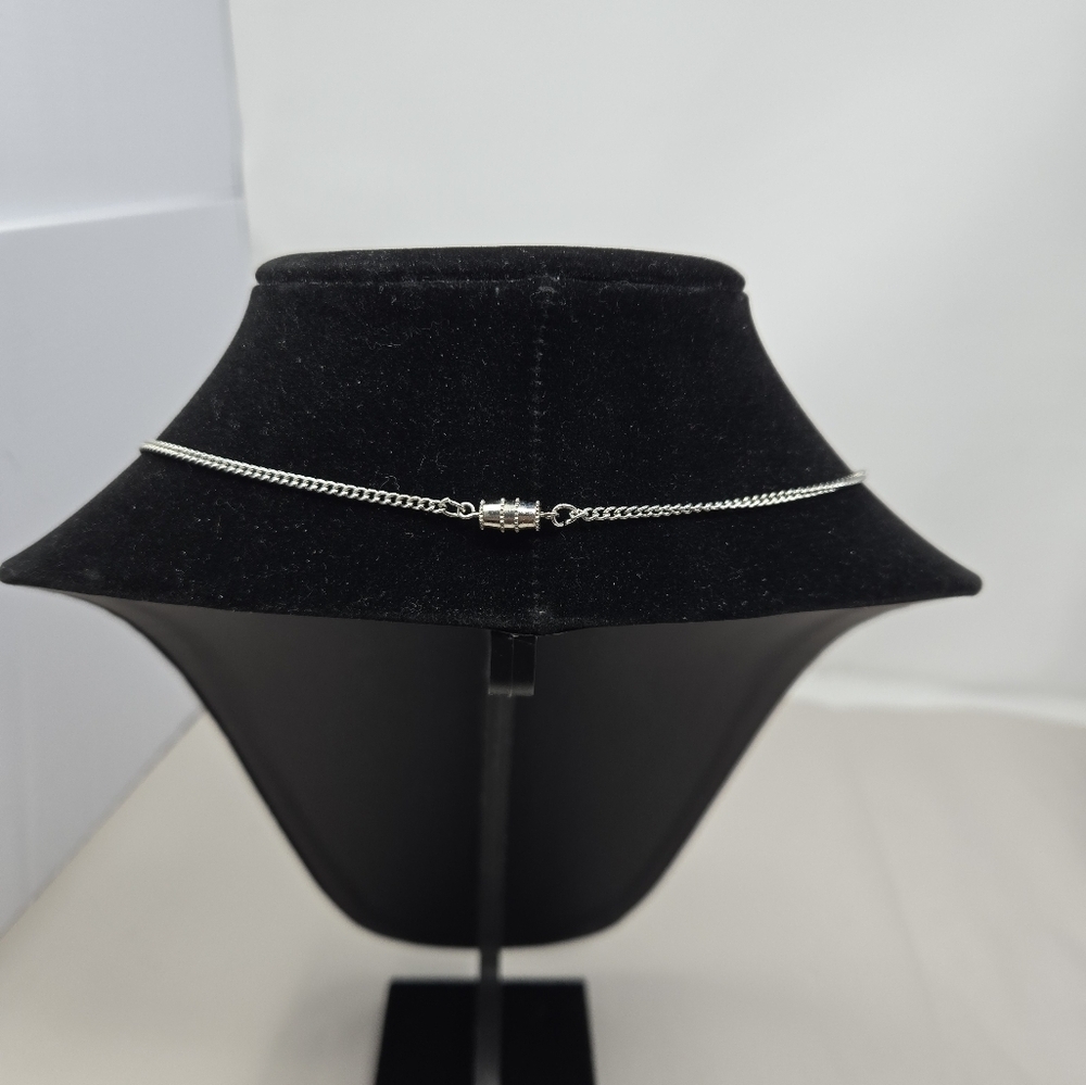 Abalone Shell Patchwork Pendant 18kcp With Silver… - image 3